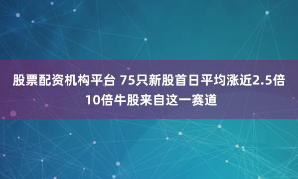 股票配资机构平台 75只新股首日平均涨近2.5倍 10倍牛股来自这一赛道